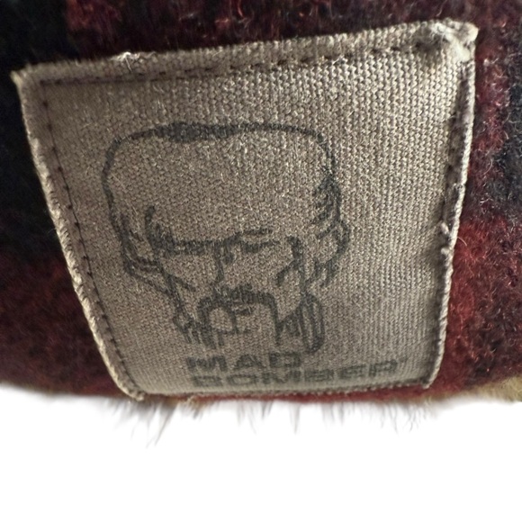 Mad Bomber Men’s Trapper Hat L Red Black Plaid Wool Rabbit Fur Ear Flaps Winter - Picture 9 of 12